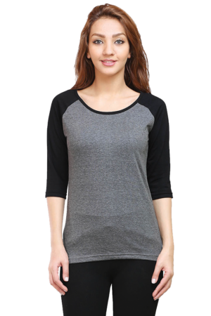 Black & Grey Round Neck Tee