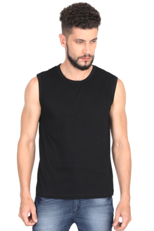 Black Men's Gym Vest